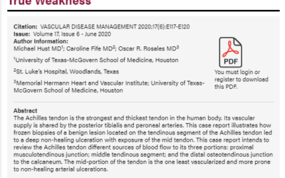 Transdermal Oxygen Facilitated Collateral Supply to the Achilles