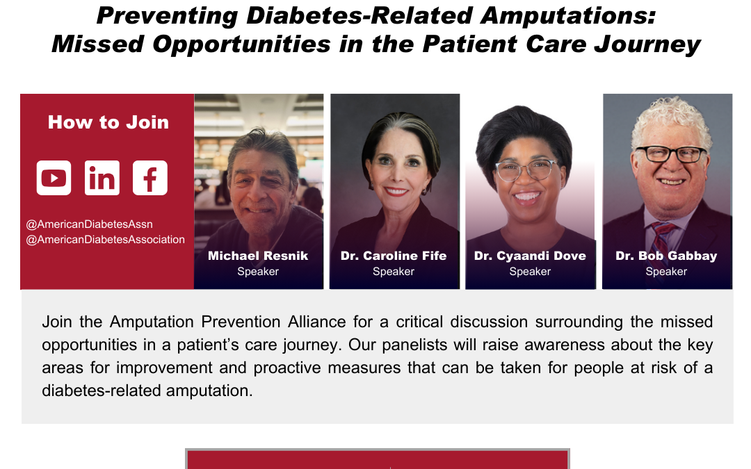 UPCOMING EVENT JANUARY 30, 2024 – Preventing Diabetes-Related Amputations: Missed Opportunities in the Patient Care Journey